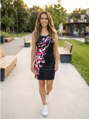 Rochie vestă funcțională premium pentru femei ALTISPORT VOJ/ALW022SAT01 NEGRU ROZ