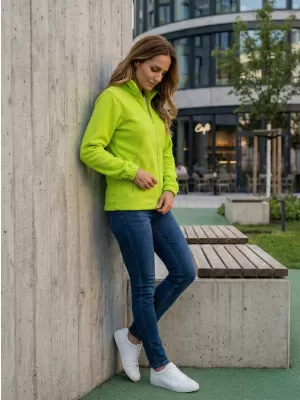 Hanorac de damă din fleece ALTISPORT NP/ALW405 LĂMÂIE VERDE