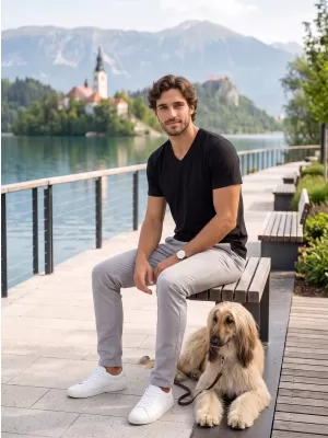 Tricou pentru bărbați ALTISPORT NoPrint NP/ALM007 NEGRU
