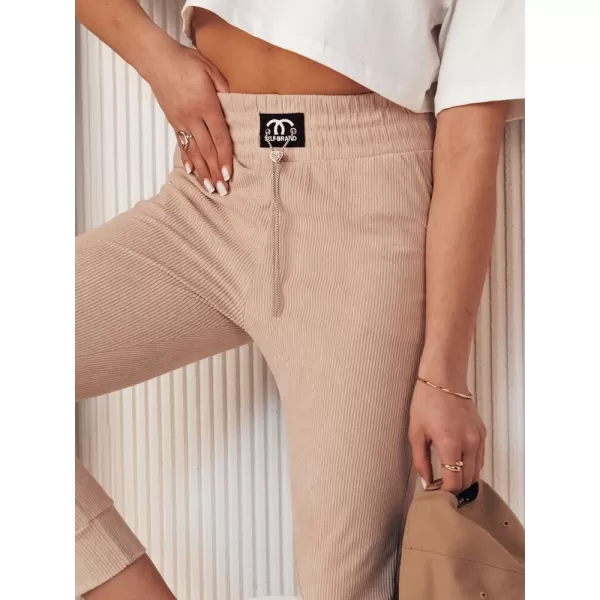  Pantalonii pentru doamne DSTREET DERCY UY2043 BEJ 