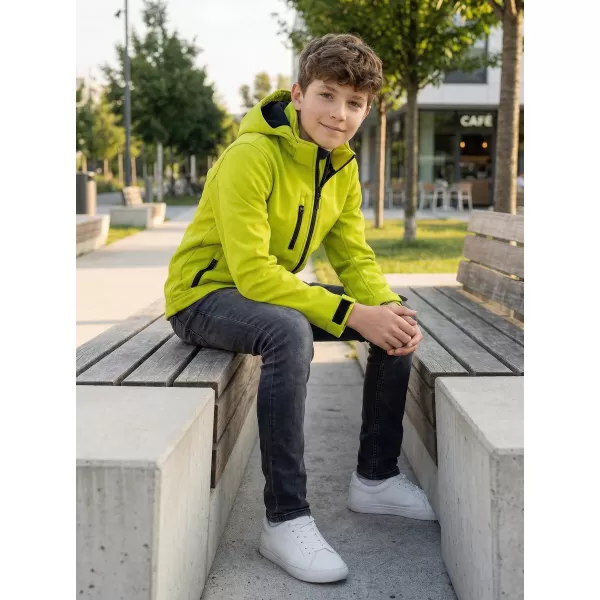  Jachetă softshell pentru copii ALTISPORT NP/ALK535 LĂMÂIE VERDE 