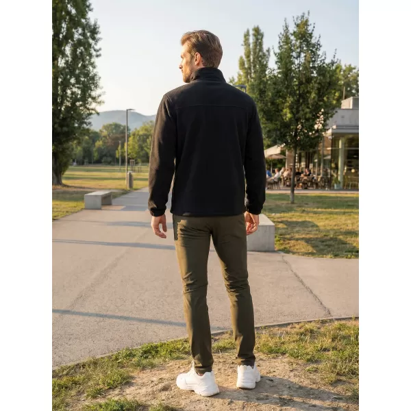  Hanorac pentru bărbați din fleece ALTISPORT NP/ALM105 NEGRU 