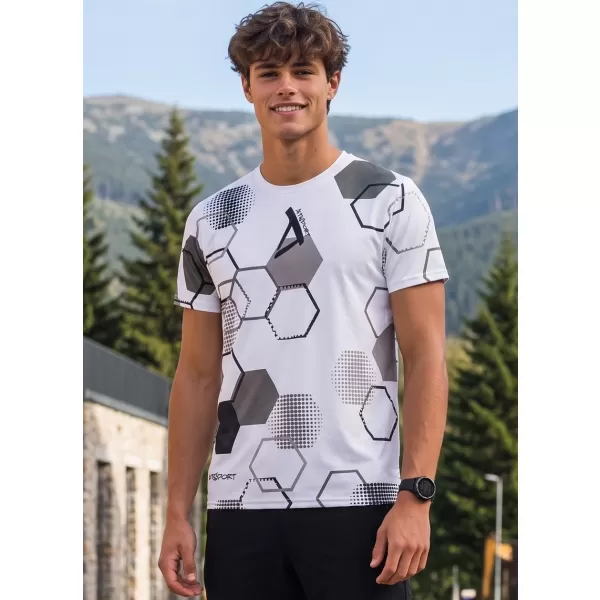  Tricou funcțional premium pentru bărbați ALTISPORT VOJ/ALM037TR01 ALB 