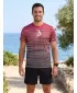 Tricou premium pentru bărbați ALTISPORT VOJ/ALM031TR01 NEGRU/VISINIU