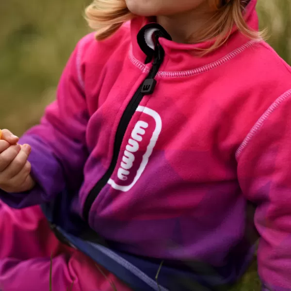  Hanorac fleece pentru copii WAMU MOZAIKA FIALOVÁ VERDE 