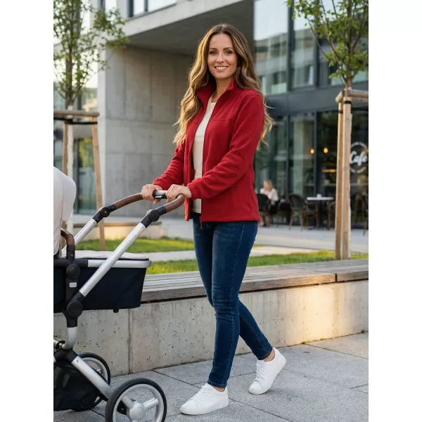  Hanorac de damă din fleece ALTISPORT NP/ALW405 ROȘU MARLBORO 
