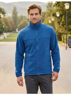 Hanorac pentru bărbați din fleece ALTISPORT NP/ALM105 ALBASTRU AZUR