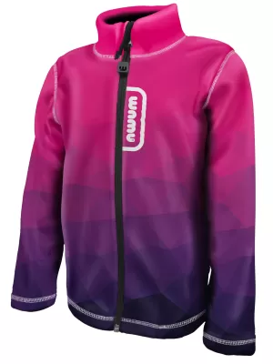 Hanorac fleece pentru copii WAMU MOZAIKA FIALOVÁ VERDE