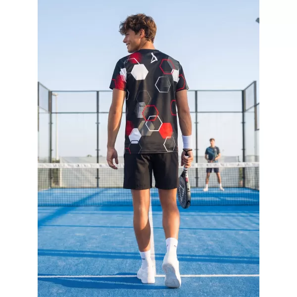  Tricou funcțional premium pentru bărbați ALTISPORT VOJ/ALM037TR01 NEGRU ȘI ROȘU 