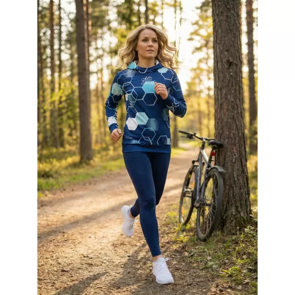  Hanorac funcțional premium pentru femei ALTISPORT VOJ/ALW037MI01 ALBASTRU MARIN 