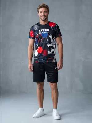 Tricou funcțional premium pentru bărbați ALTISPORT x CZE VOJ/ALM036TR01 FATA HEXA