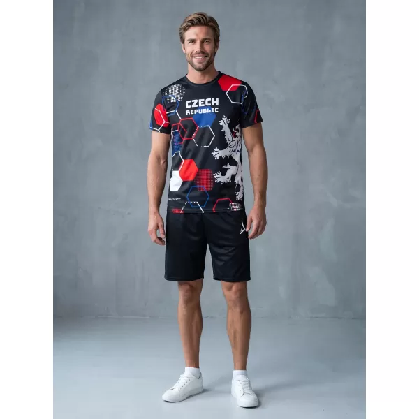  Tricou funcțional premium pentru bărbați ALTISPORT x CZE VOJ/ALM036TR01 FATA HEXA 