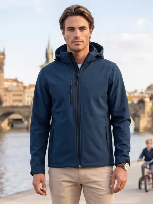 Jachetă softshell pentru bărbați ALTISPORT NP/ALM225 ALBASTRU MARIN