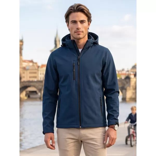  Jachetă softshell pentru bărbați ALTISPORT NP/ALM225 ALBASTRU MARIN 