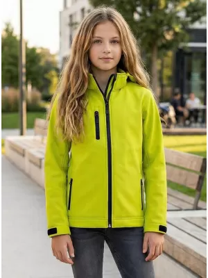 Jachetă softshell pentru copii ALTISPORT NP/ALK535 LĂMÂIE VERDE