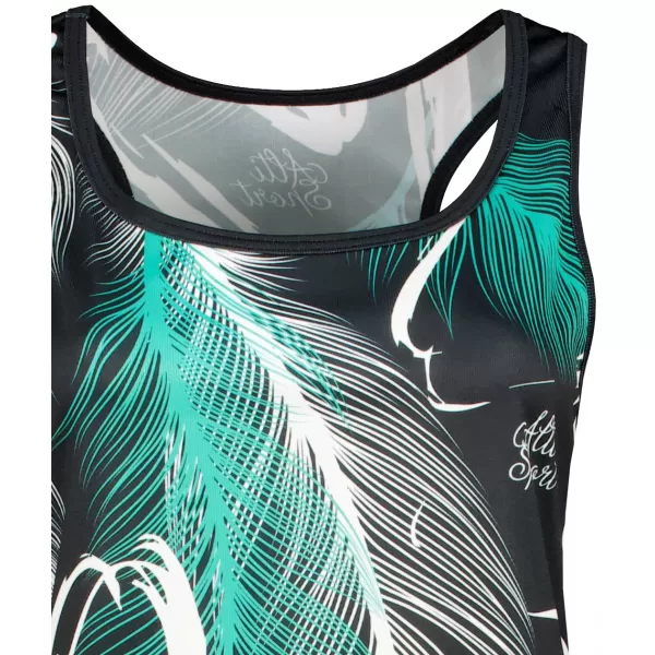  Rochie vestă funcțională premium pentru femei ALTISPORT VOJ/ALW001SAT01 NEGRU/TURCOAZ 