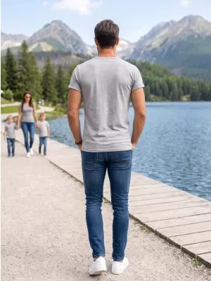 Tricou pentru bărbați ALTISPORT NoPrint NP/ALM361 EVIDENȚIERE UȘOARĂ