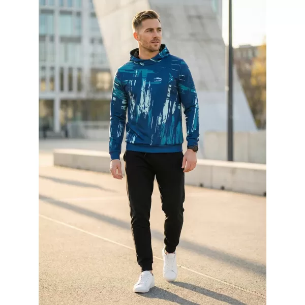  Hanorac premium pentru bărbați ALTISPORT VOJ/ALM010MI01 SMARALD/ALBASTRU 