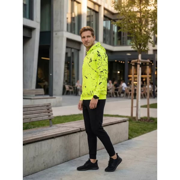  Hanorac funcțional premium pentru bărbați ALTISPORT VOJ/ALM034MI01 GALBEN NEON 
