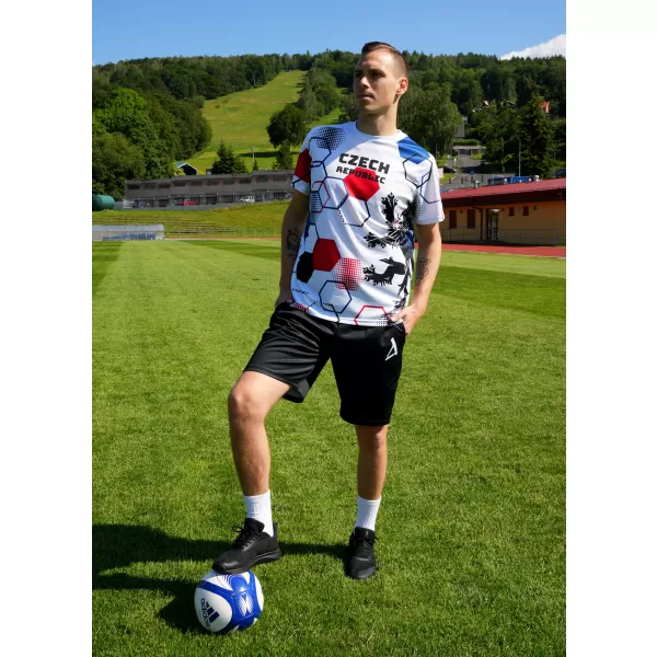  Tricou funcțional premium pentru bărbați ALTISPORT x CZE VOJ/ALM036TR01 HEXA ALB 