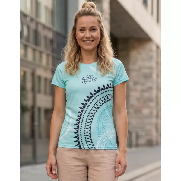  Tricou funcțional premium pentru femei ALTISPORT VOJ/ALW033TR01 ALBASTRU ÎNGHEȚ 
