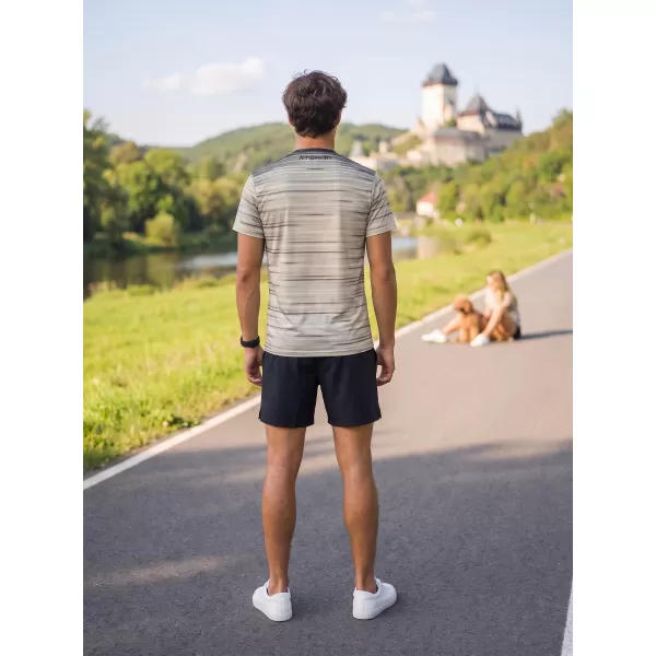  Tricou premium pentru bărbați ALTISPORT VOJ/ALM031TR01 NEGRU/MARO 