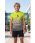 Tricou premium pentru bărbați ALTISPORT VOJ/ALM031TR01 NEGRU/GALBEN FLUO