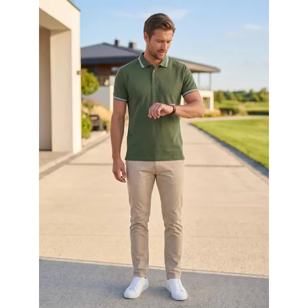  Tricou pentru bărbați ALTISPORT NP/ALM921 KAKI 
