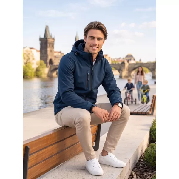  Jachetă softshell pentru bărbați ALTISPORT NP/ALM225 ALBASTRU MARIN 