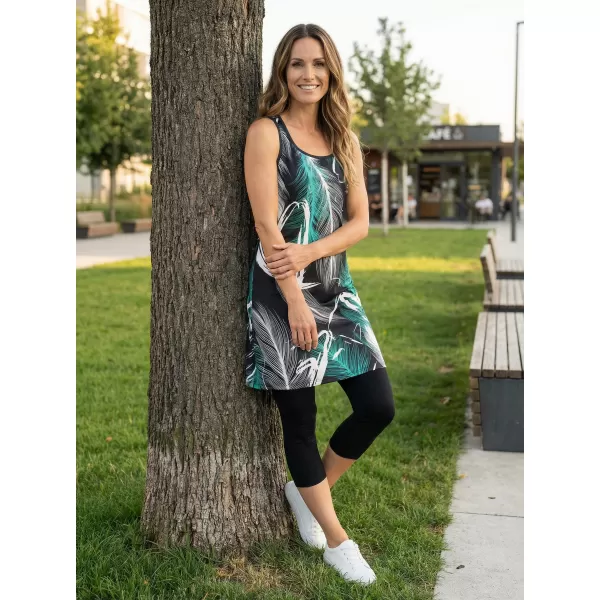  Rochie vestă funcțională premium pentru femei ALTISPORT VOJ/ALW001SAT01 NEGRU/TURCOAZ 
