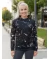 Hanorac funcțional premium pentru femei ALTISPORT VOJ/ALW034MI01 NEGRU