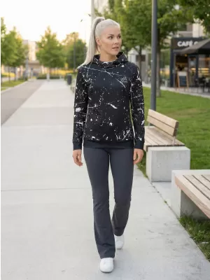 Hanorac funcțional premium pentru femei ALTISPORT VOJ/ALW034MI01 NEGRU
