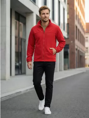 Hanorac pentru bărbați din fleece ALTISPORT NP/ALM105 ROȘU