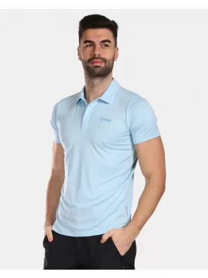 Tricou pentru bărbați cu guler KILPI OLIVA-M VM0326KI ALBASTRU DESCHIS