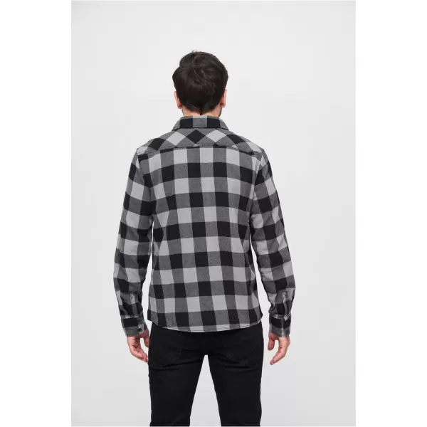  Cămaşă BRANDIT CHECKED BD4002 NEGRU/CĂRBUNE 