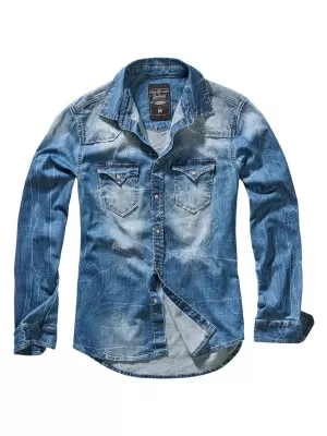 Cămaşă BRANDIT RILEY DENIM BD4020 ALBASTRU SPĂLAT