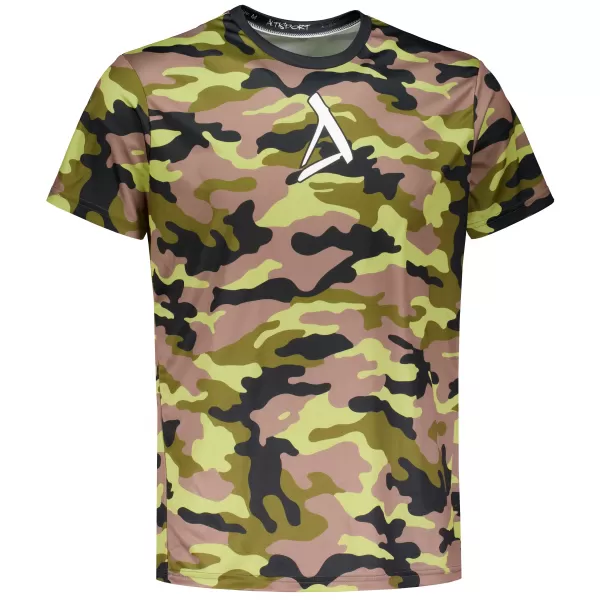  Tricou funcțional premium pentru bărbați ALTISPORT VOJ/ALM038TR01 NEGRU ȘI VERDE 