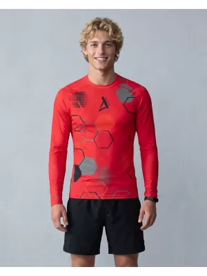 Tricou de compresie funcțional premium pentru bărbați ALTISPORT VOJ/ALM037TR03 ROȘU
