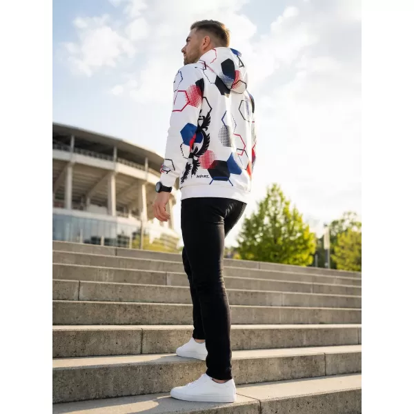  Hanorac funcțional premium pentru bărbați ALTISPORT VOJ/ALM036MI01 HEXA WHITE 