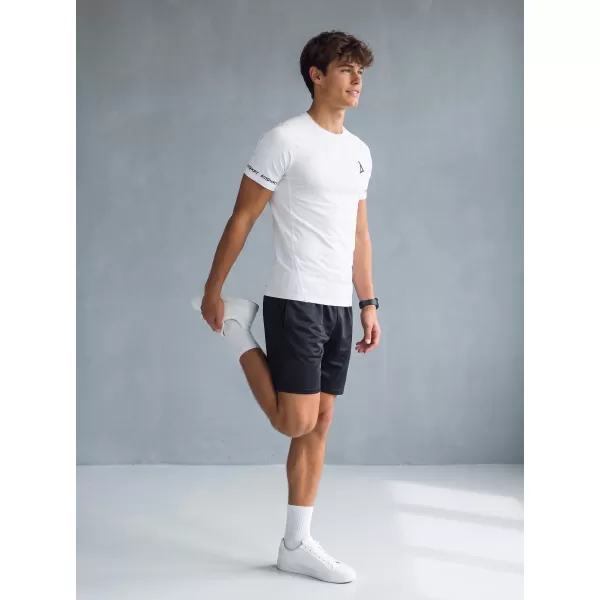  Tricou de compresie funcțional premium cu mâneci scurte pentru bărbați ALTISPORT VOJ/ALM000TR04 ALB 