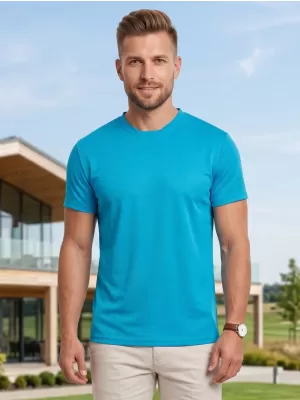 Tricou funcțional pentru bărbați ALTISPORT NoPrint NP/ALM421 TURCOAZ