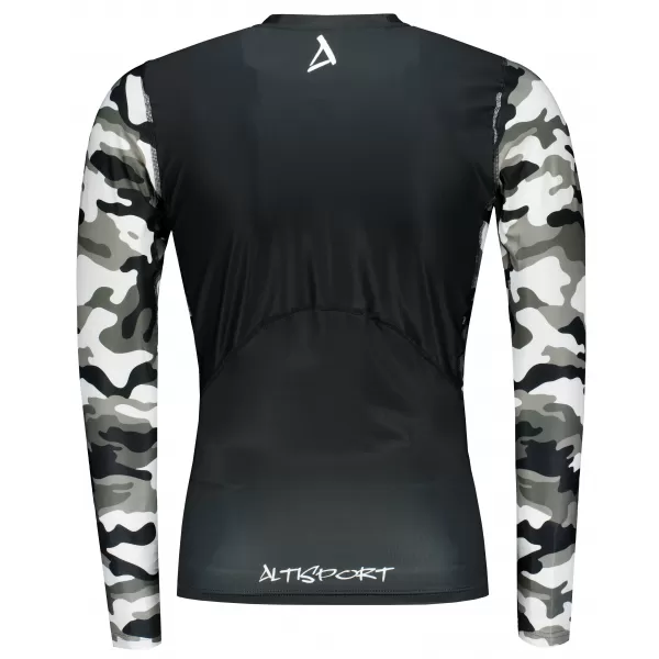  Compresia funcțională a bărbaților T -thirt premium ALTISPORT VOJ/ALM038TR03 ALB -NEGRU 