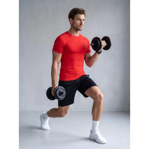  Tricou de compresie funcțional premium cu mâneci scurte pentru bărbați ALTISPORT VOJ/ALM000TR04 ROȘU 