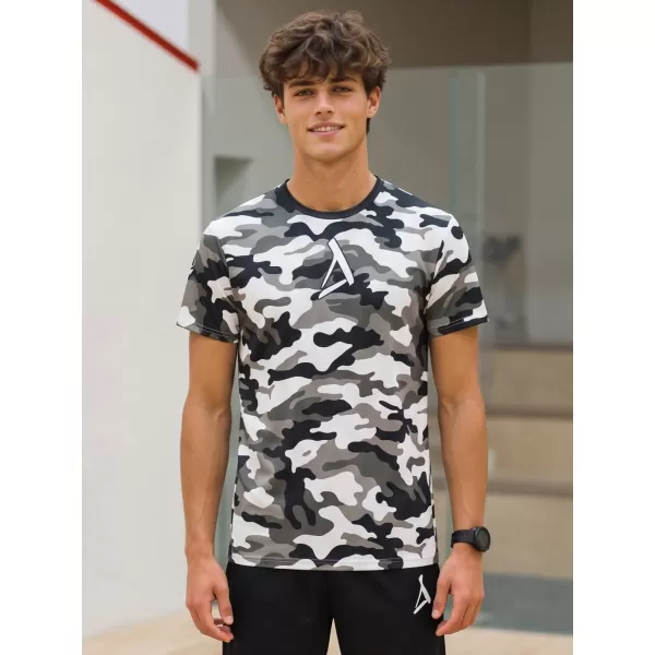 Tricou funcțional premium pentru bărbați ALTISPORT VOJ/ALM038TR01 ALB-NEGRU 