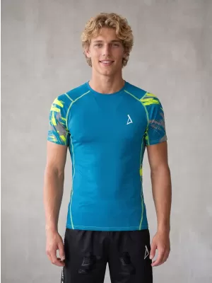 Tricou de compresie funcțional premium cu mâneci scurte pentru bărbați ALTISPORT VOJ/ALM039TR04 KEROSENUL