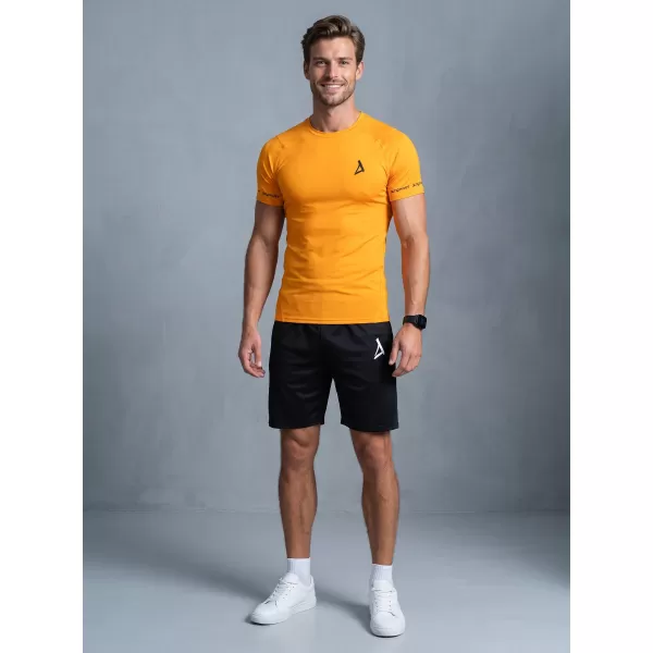  Tricou de compresie funcțional premium cu mâneci scurte pentru bărbați ALTISPORT VOJ/ALM000TR04 PORTOCALE 