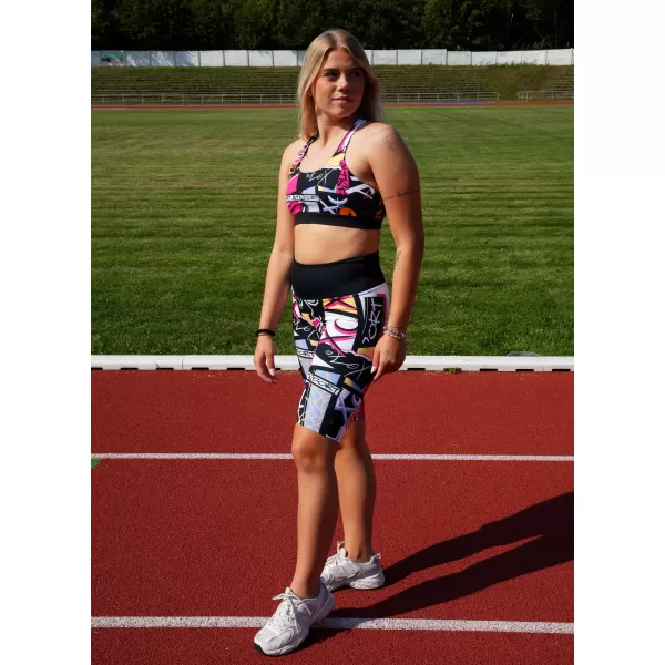  Sutien sport premium pentru femei ALTISPORT VOJ/ALW041POD01 NEGRU 