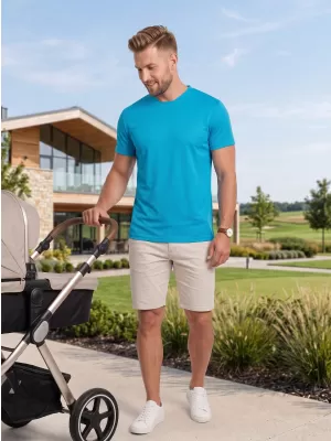 Tricou funcțional pentru bărbați ALTISPORT NoPrint NP/ALM421 TURCOAZ