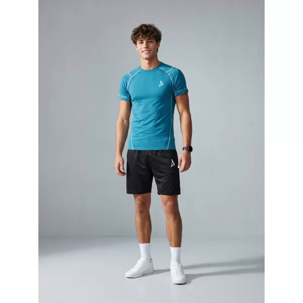  Tricou de compresie funcțional premium cu mâneci scurte pentru bărbați ALTISPORT VOJ/ALM000TR04 ROȘU 
