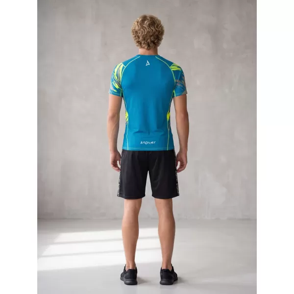  Tricou de compresie funcțional premium cu mâneci scurte pentru bărbați ALTISPORT VOJ/ALM039TR04 KEROSENUL 